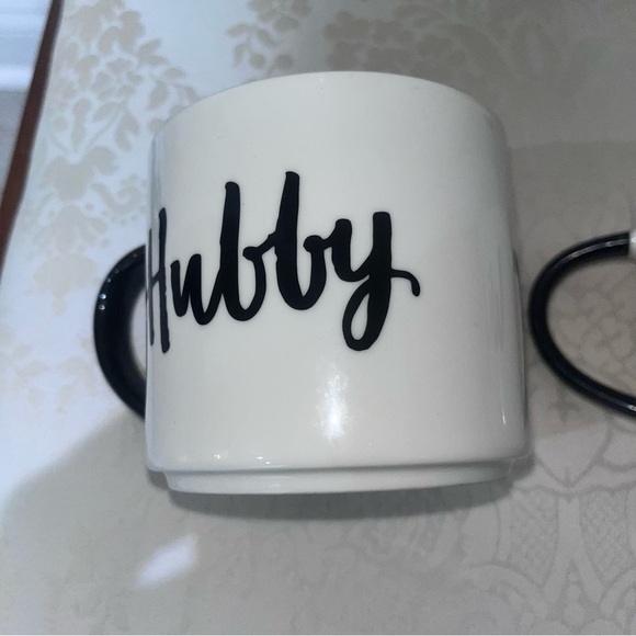 White Mug with Black 'Hubby' Text - Picture 2 of 3
